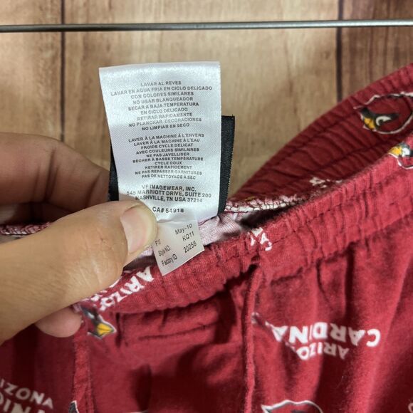 NFL Team Apparel Arizona Cardinals Mens XL Red Pajama Sleep Pants - Picture 7 of 8